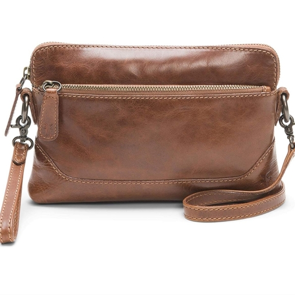 Frye Handbags - NWT Frye Melissa Cognac Wristlet Crossbody